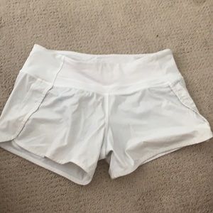 white speed up shorts 4”
